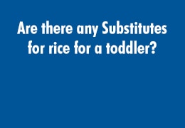 Are there any Substitutes for rice for a toddler?