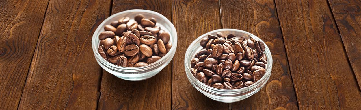 Arabica and robusta coffee